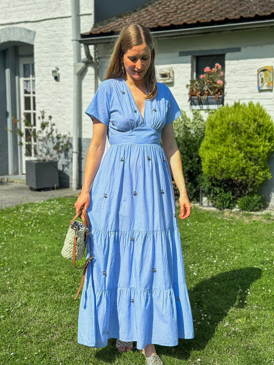 Robe longue Opra bleue