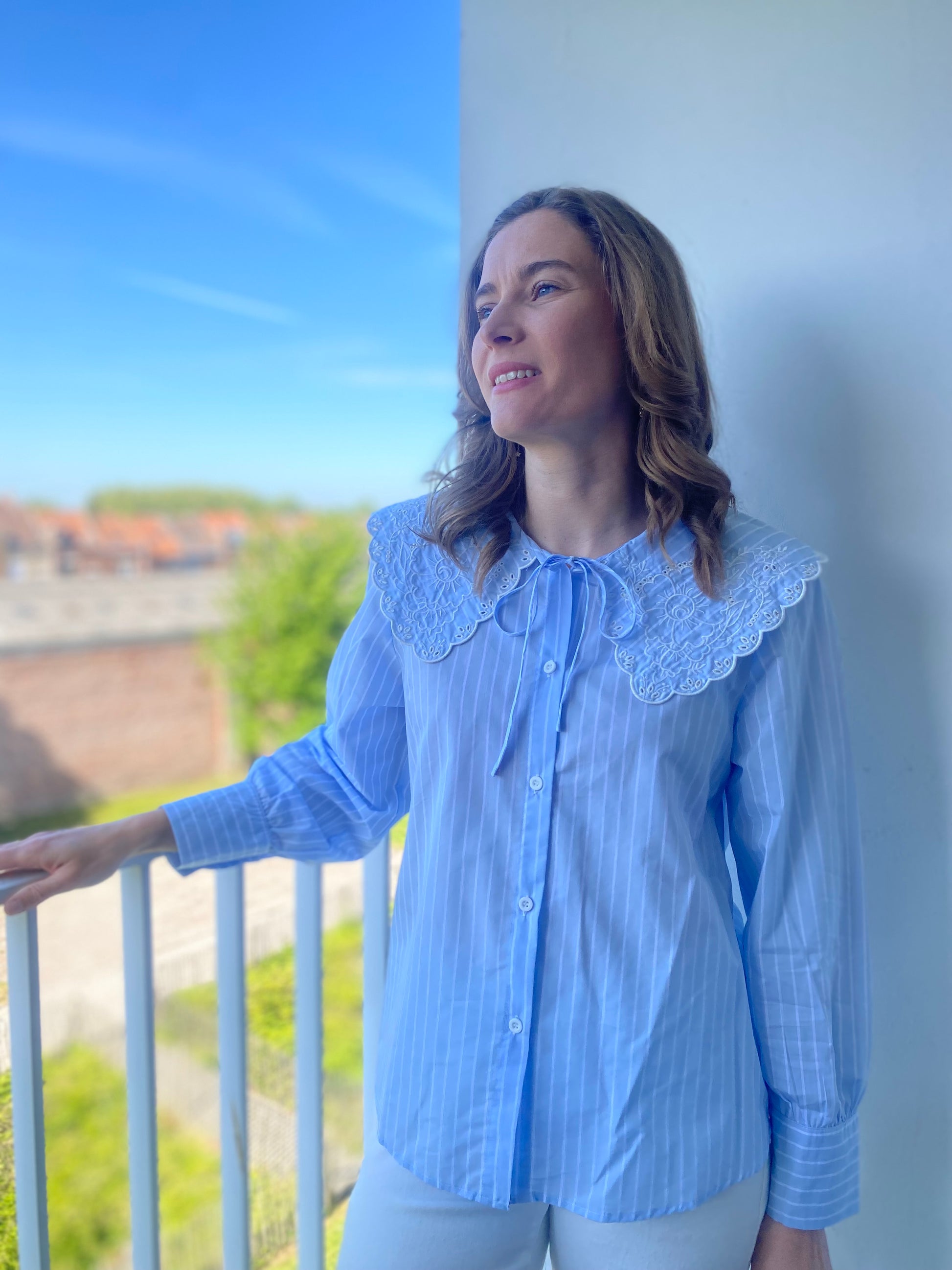 Chemise Jasmine bleue ciel - Margothe