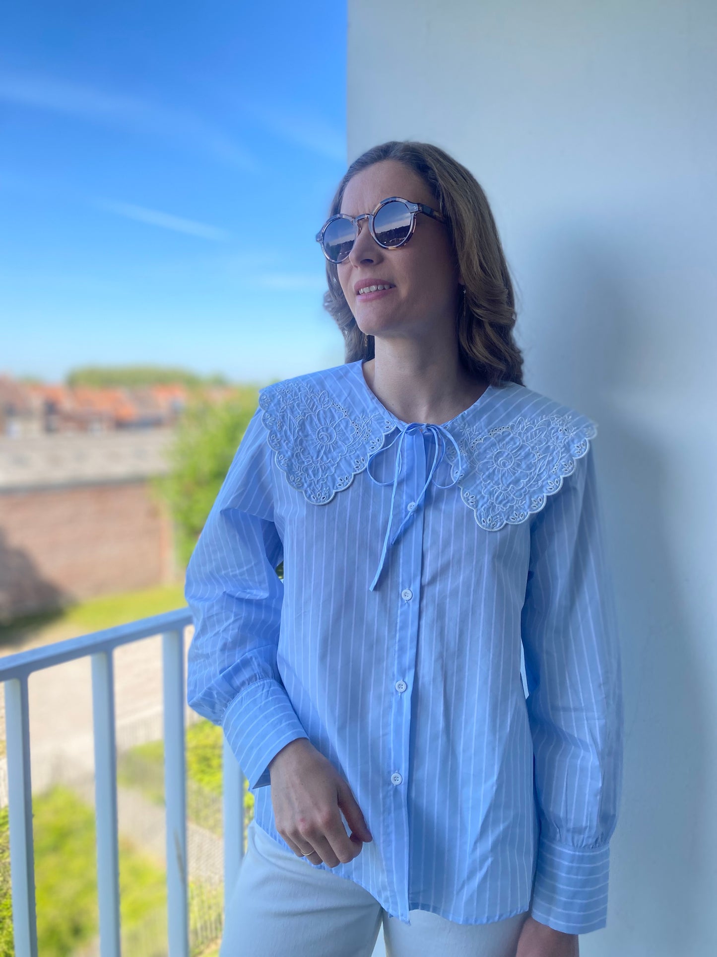Chemise Jasmine bleue ciel - Margothe