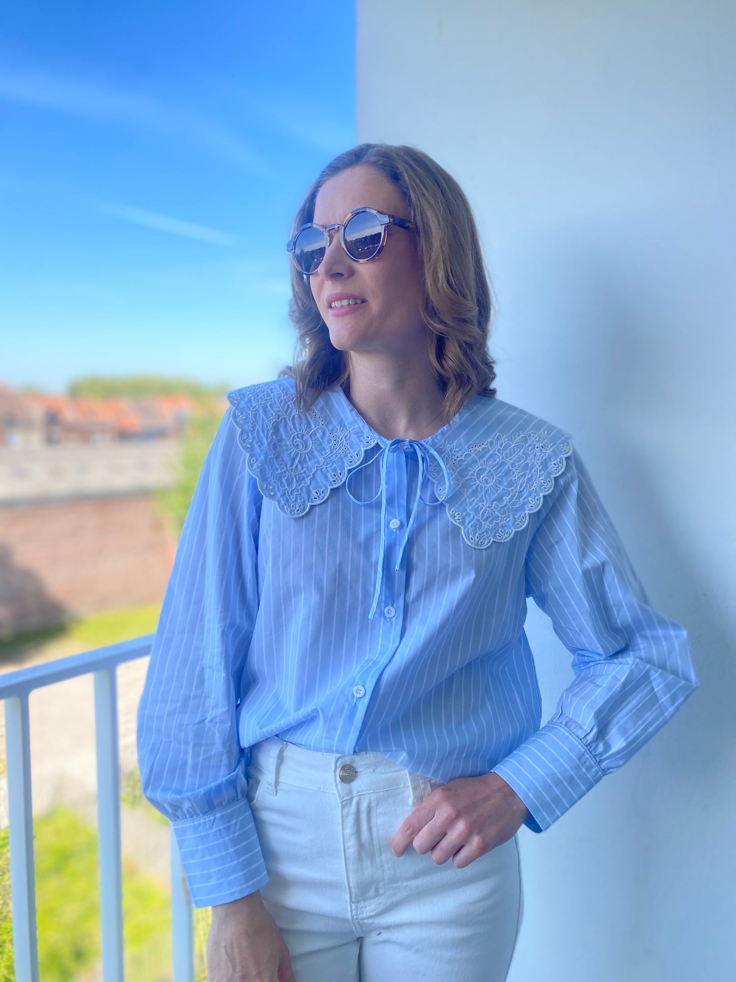 Chemise Jasmine bleue ciel - Margothe