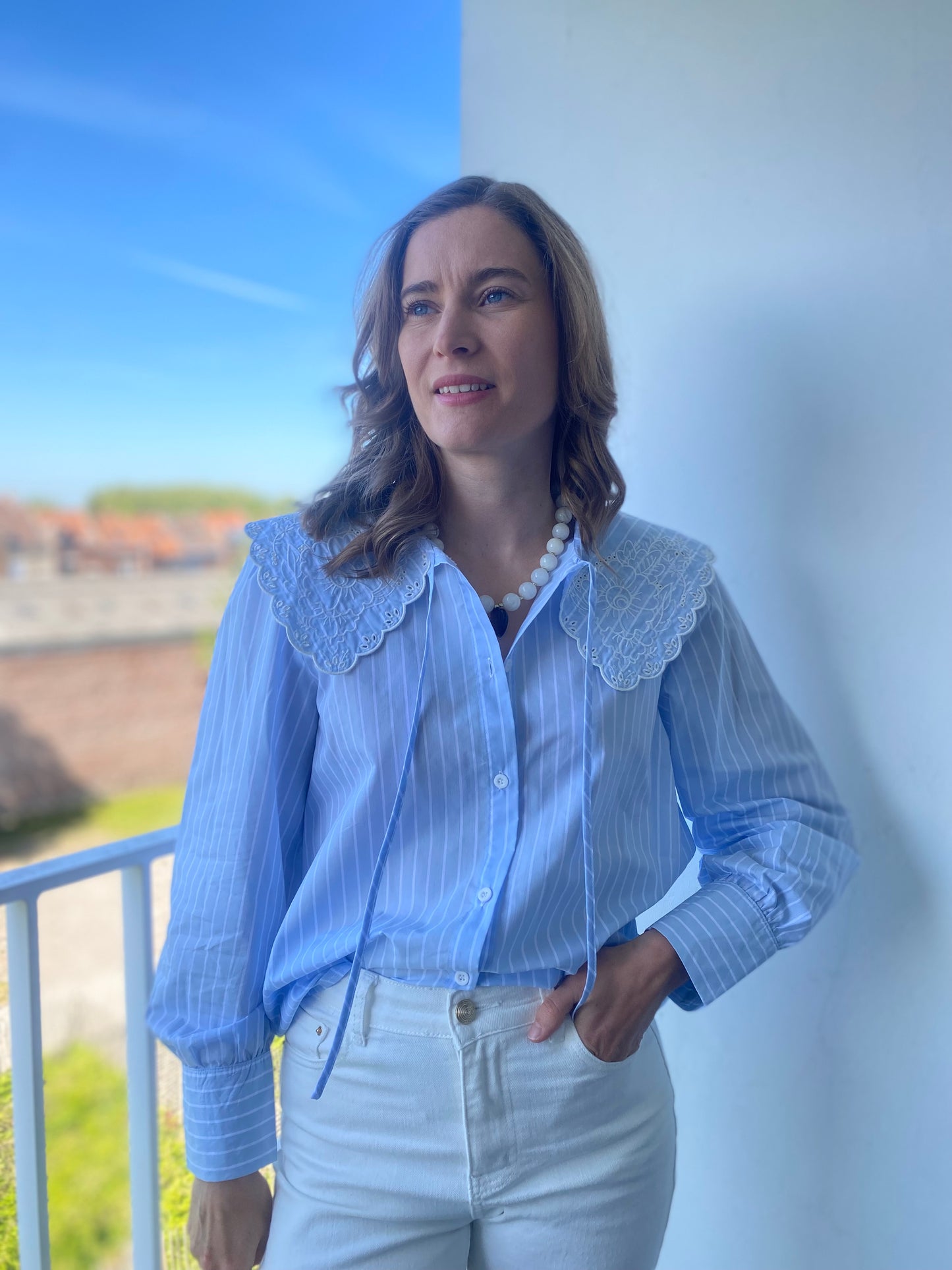 Chemise Jasmine bleue ciel - Margothe