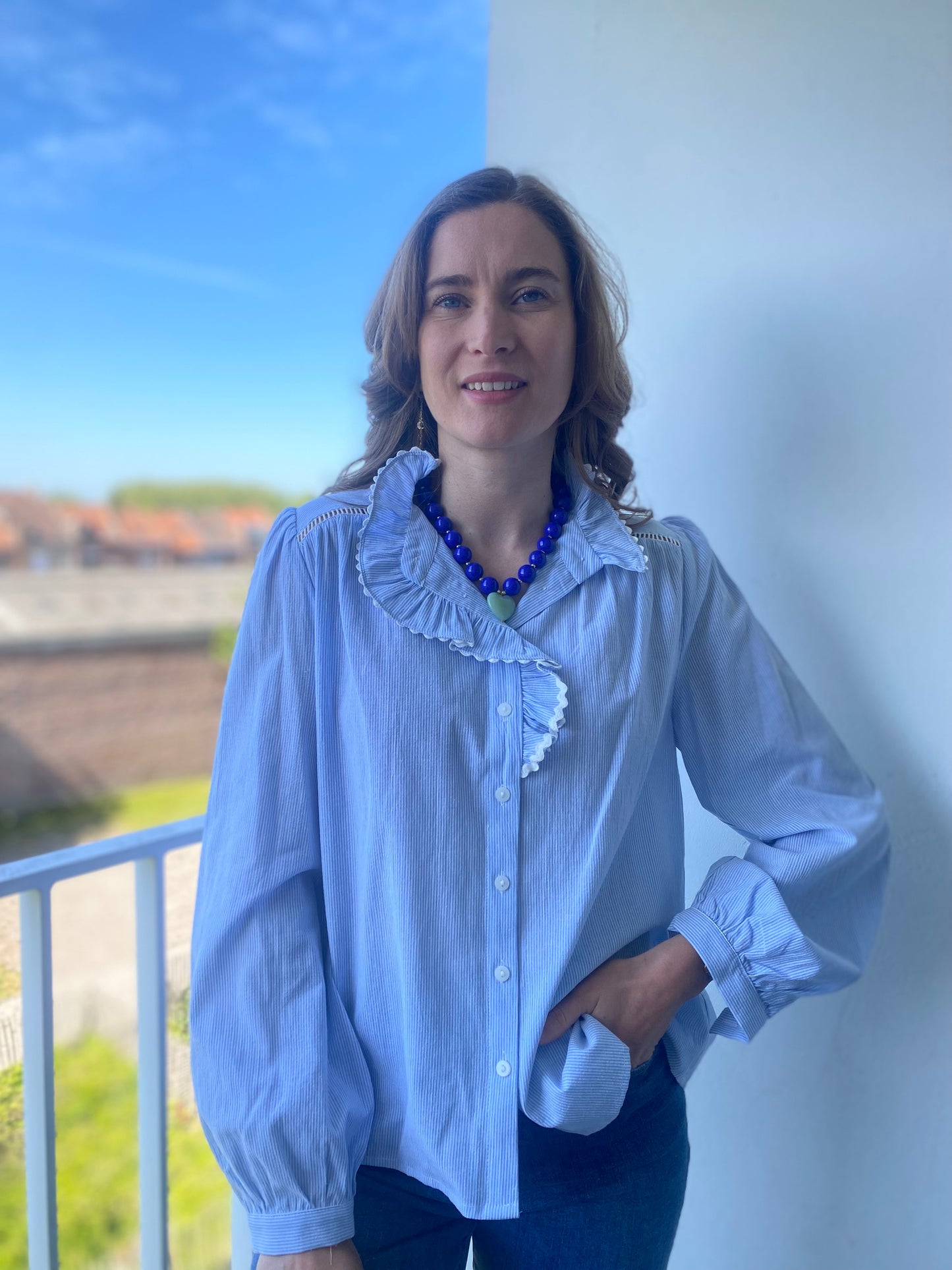 Chemise Azalée rayée bleue