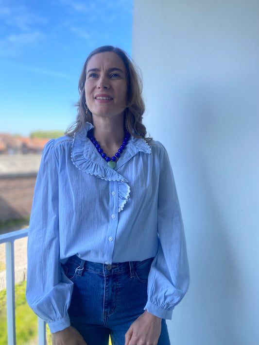 Chemise Azalée rayée bleue