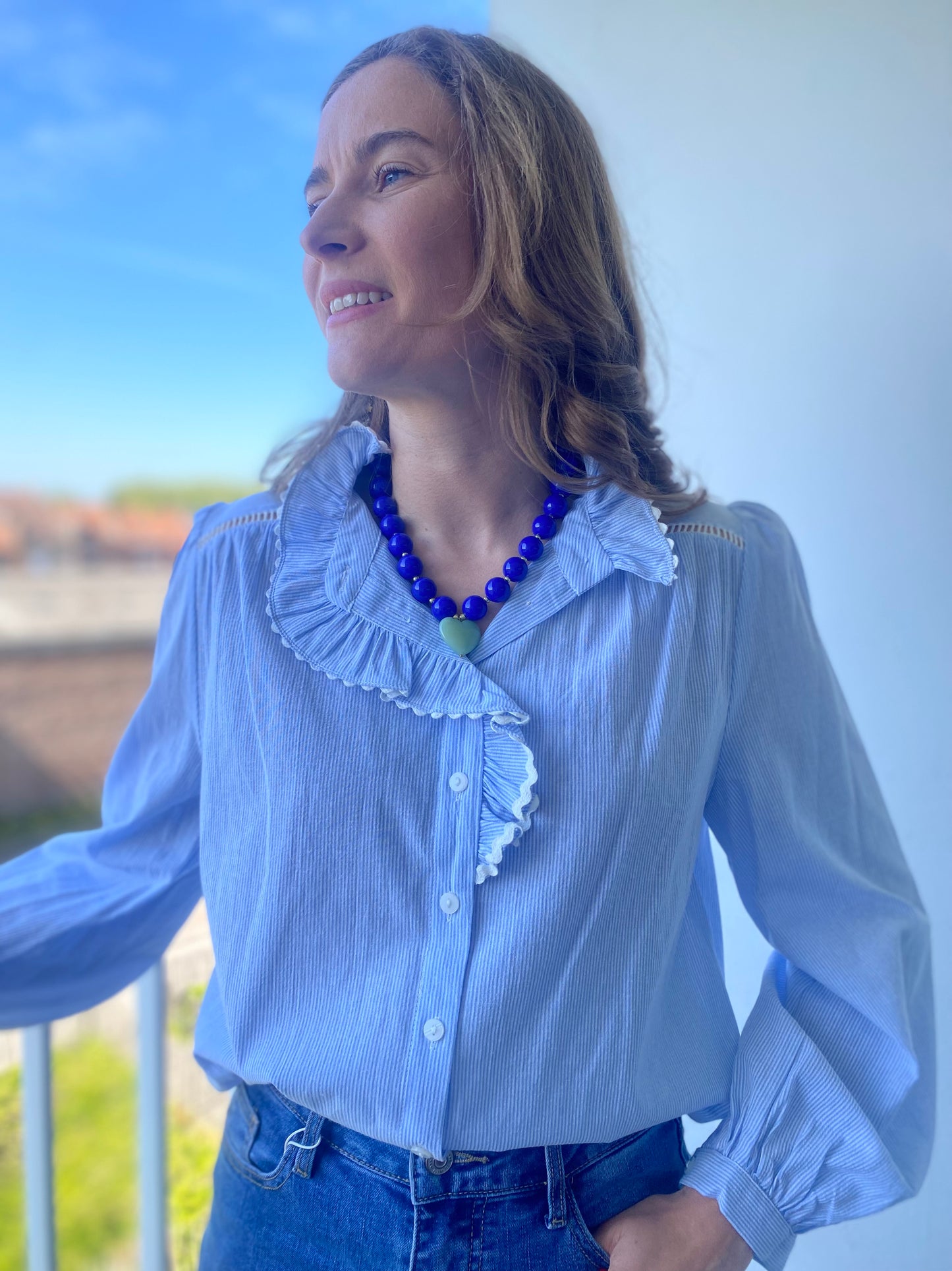 Chemise Azalée rayée bleue