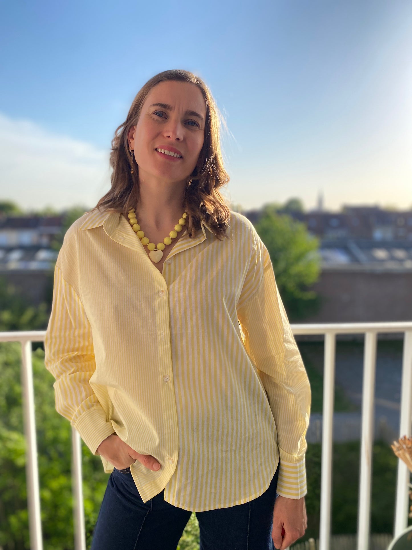 Chemise Acacia rayée jaune - Margothe