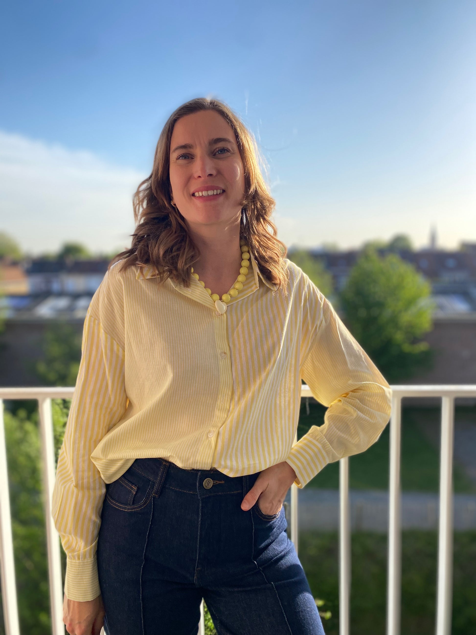 Chemise Acacia rayée jaune - Margothe