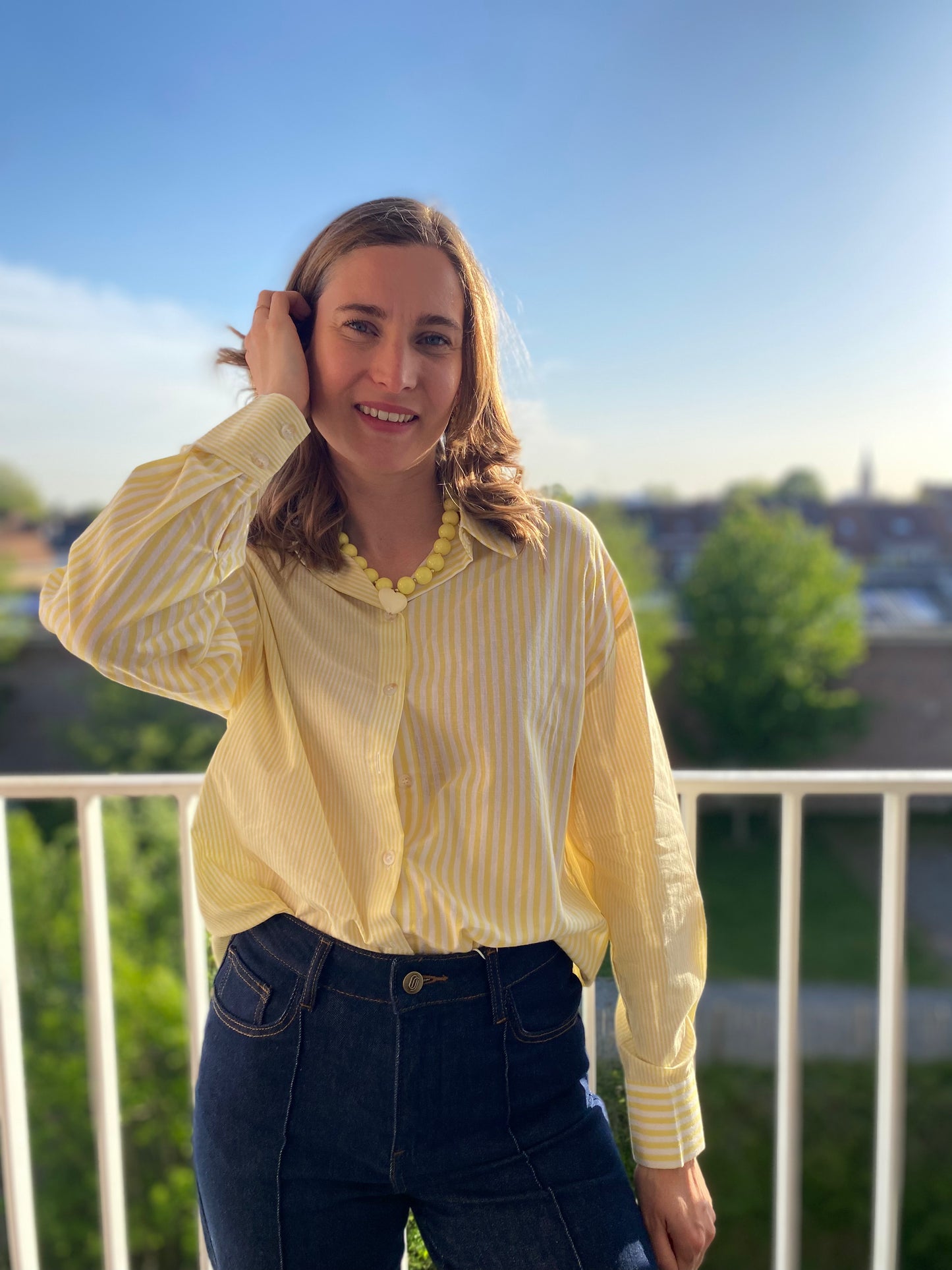 Chemise Acacia rayée jaune - Margothe