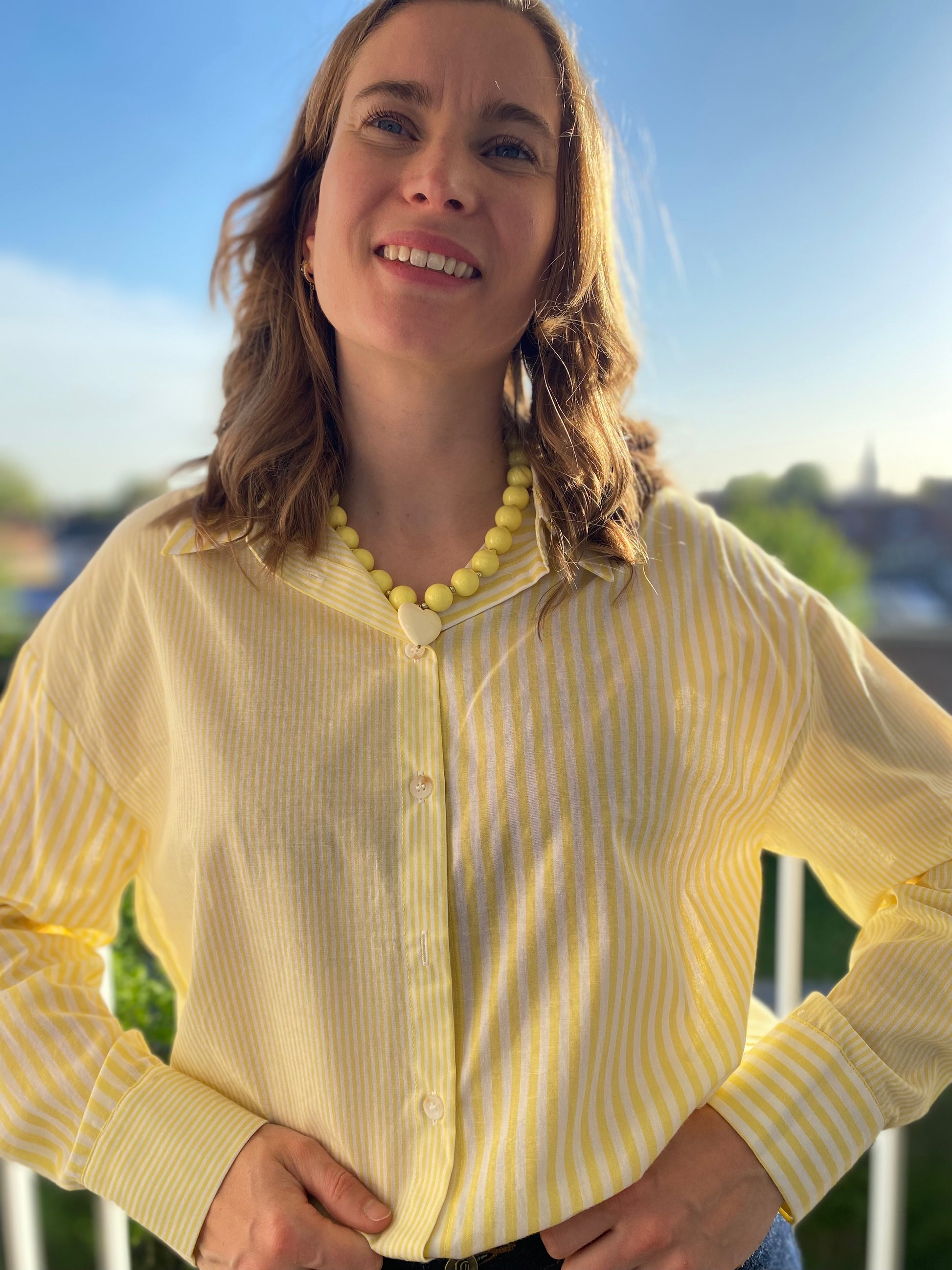 Chemise Acacia rayée jaune - Margothe