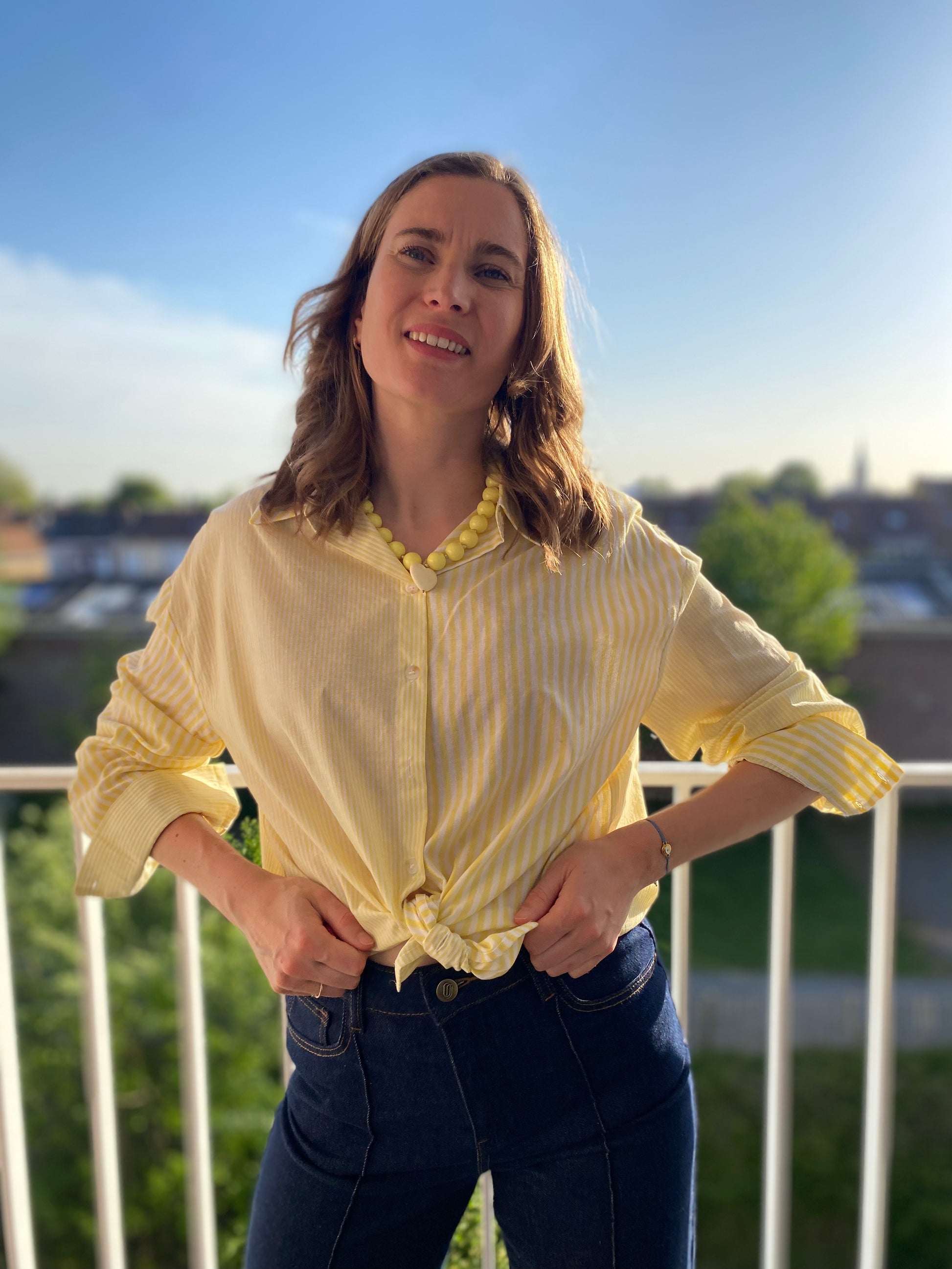 Chemise Acacia rayée jaune - Margothe