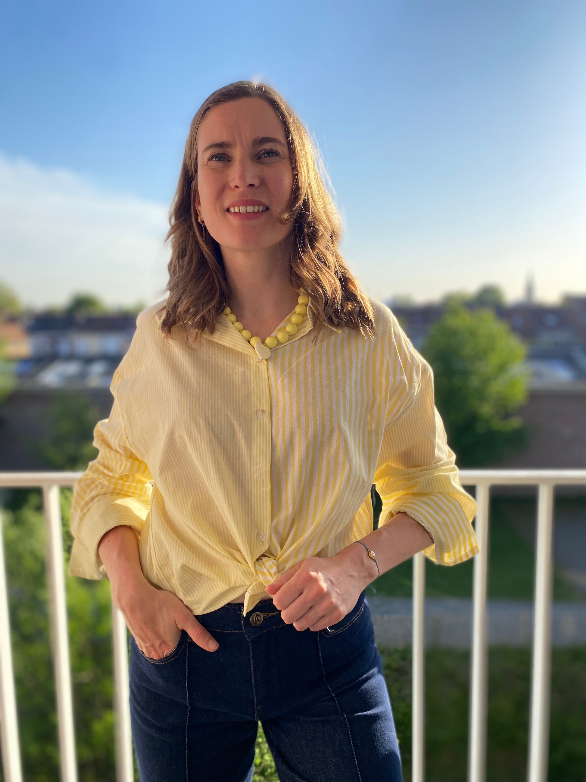 Chemise Acacia rayée jaune - Margothe