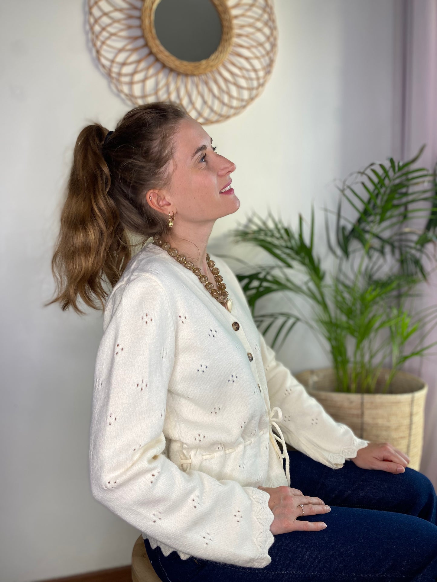 Cardigan James écru