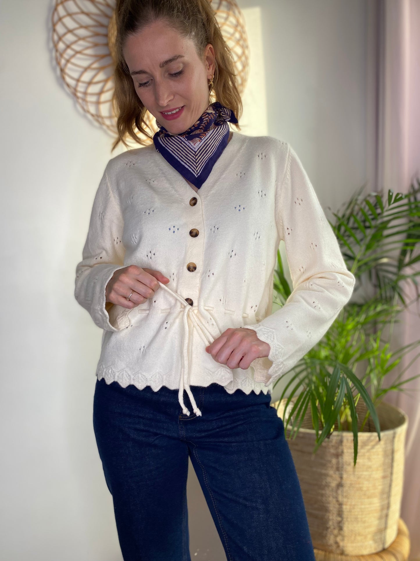 Cardigan James écru