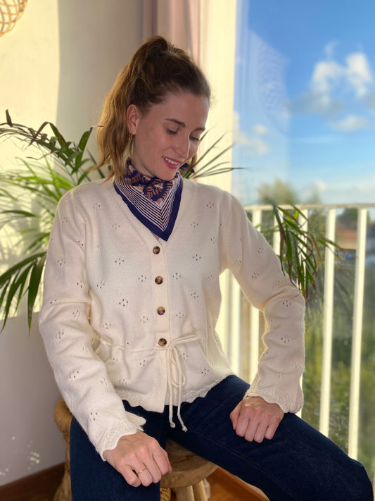 Cardigan James écru