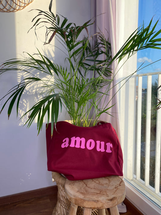 Tote Bag Amour bordeaux - Margothe