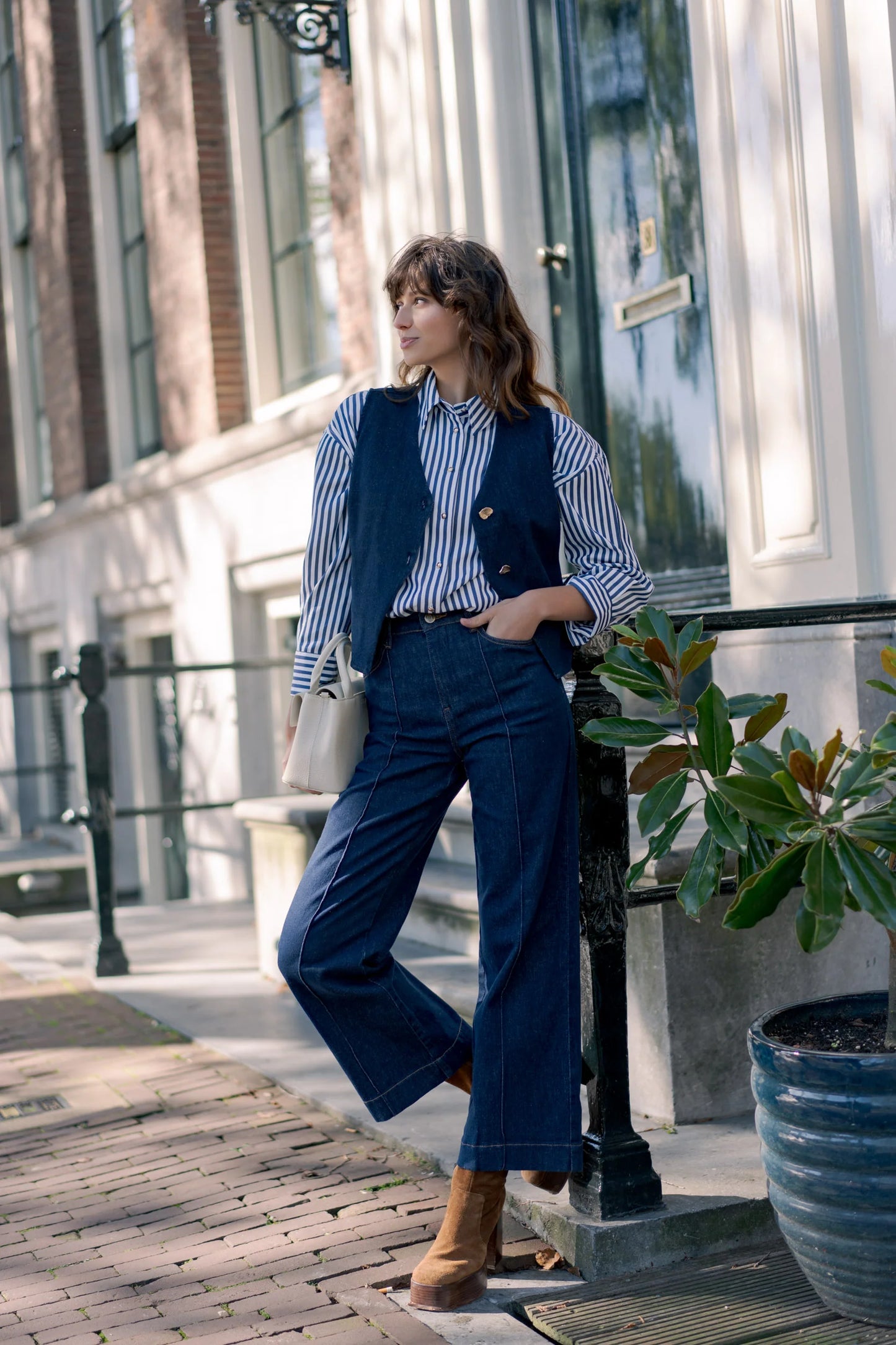 Jean Faustinette denim brut - Oraije