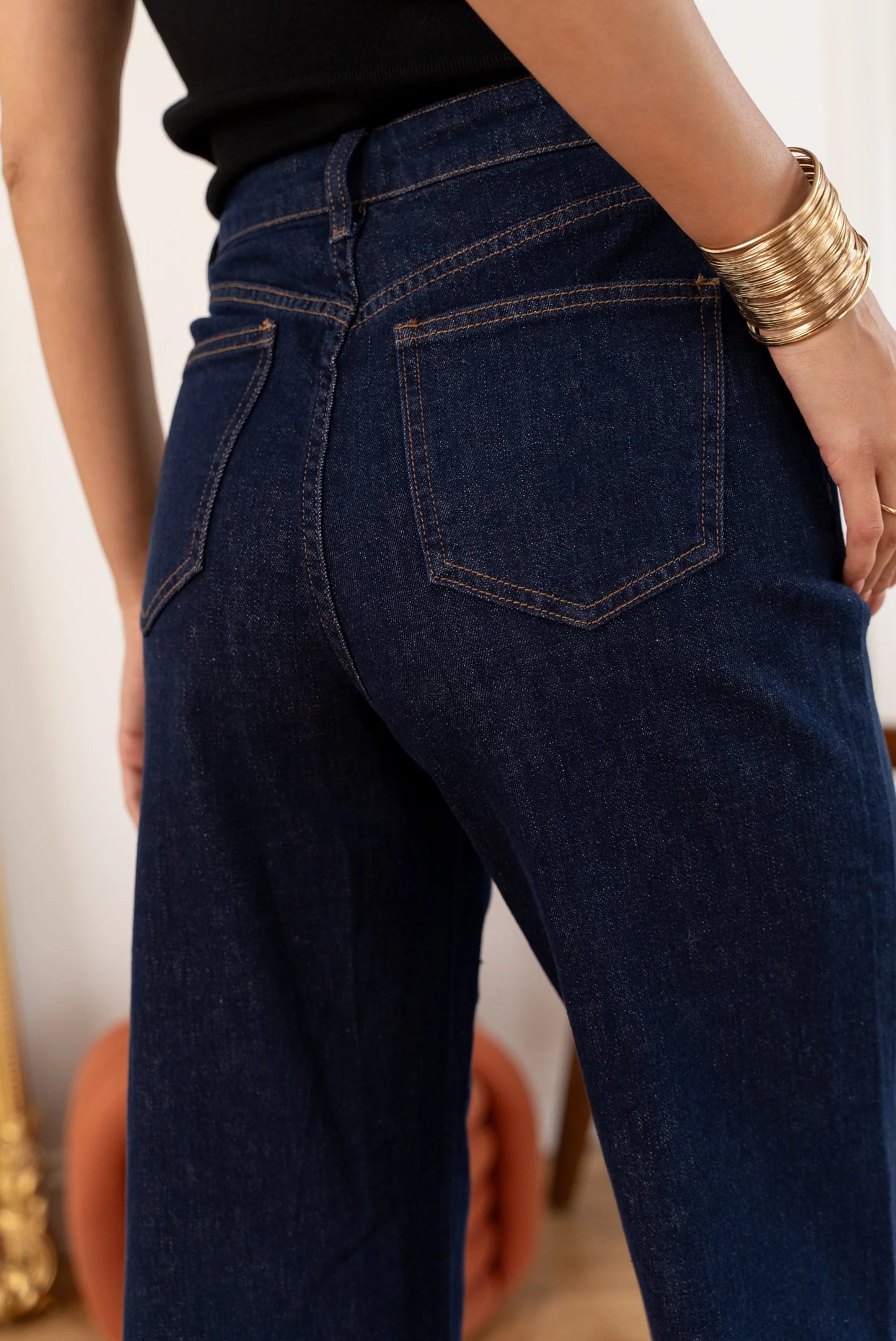 Jean Faustinette denim brut - Oraije