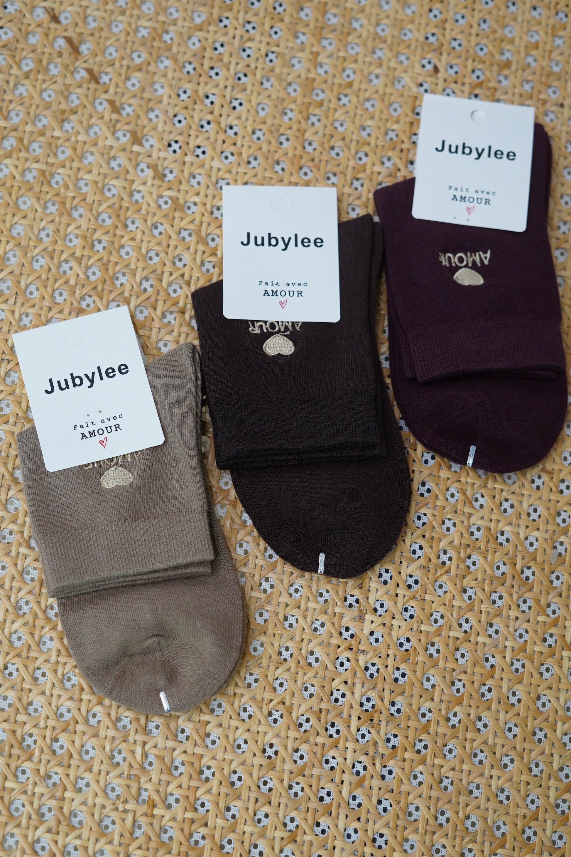 Chaussette Amour marron/or - Margothe