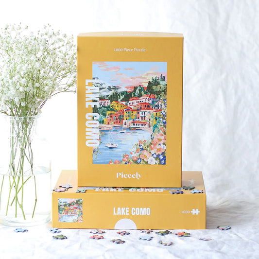 Puzzle Lake Como - 1000 pièces - Piecely - Margothe