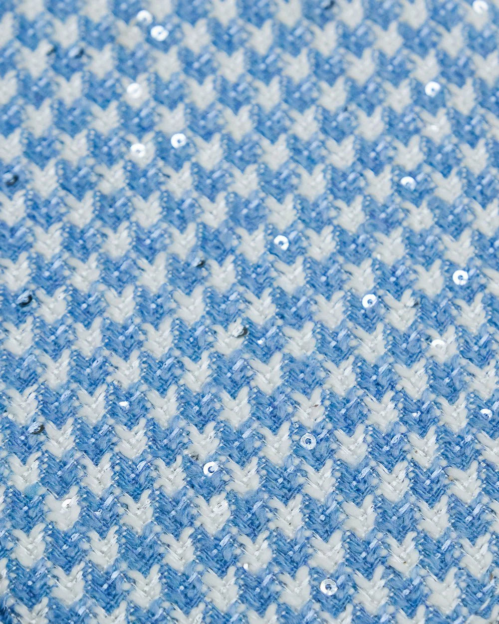 Boîte à bijoux de voyage Yvonne en pied-de-poule bleu - Margothe