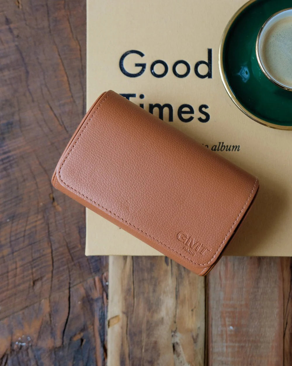 Boîte à montres de voyage James 2 emplacements camel