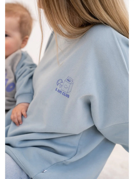 Sweat 6AM Club bleu clair (adulte)