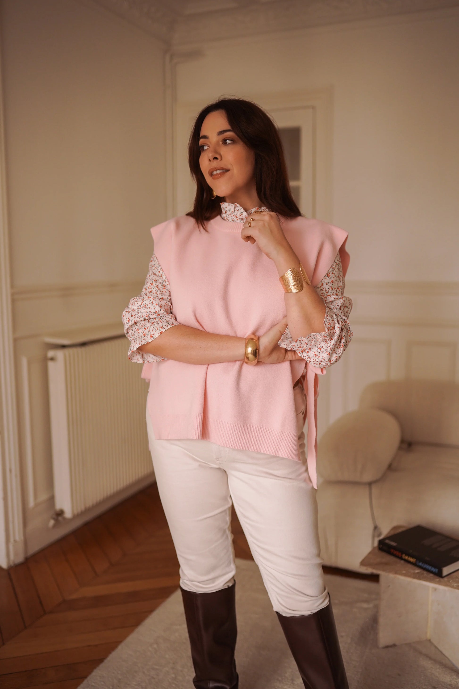 Pull Aliénor rose - Curvy - Margothe