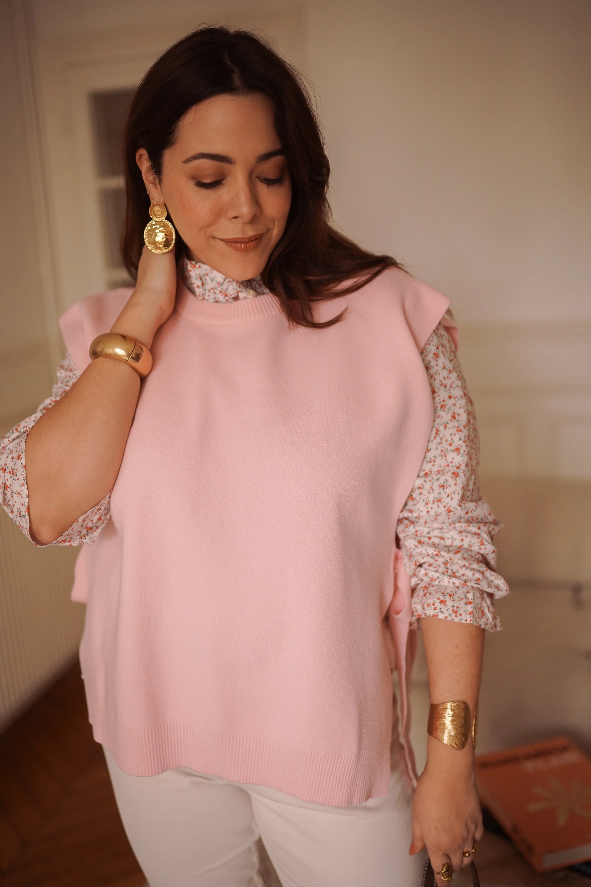 Pull Aliénor rose - Curvy - Margothe