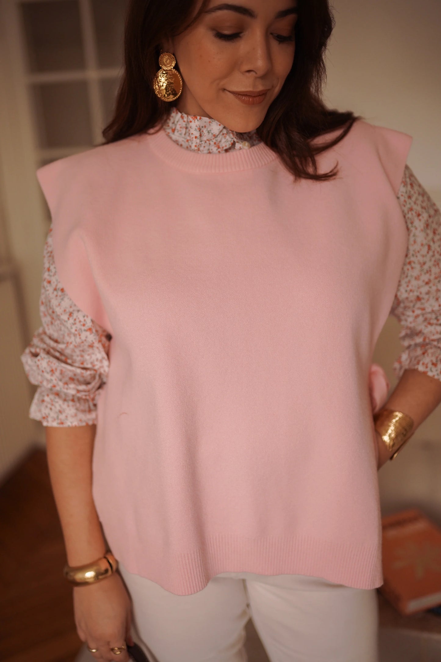 Pull Aliénor rose - Curvy - Margothe