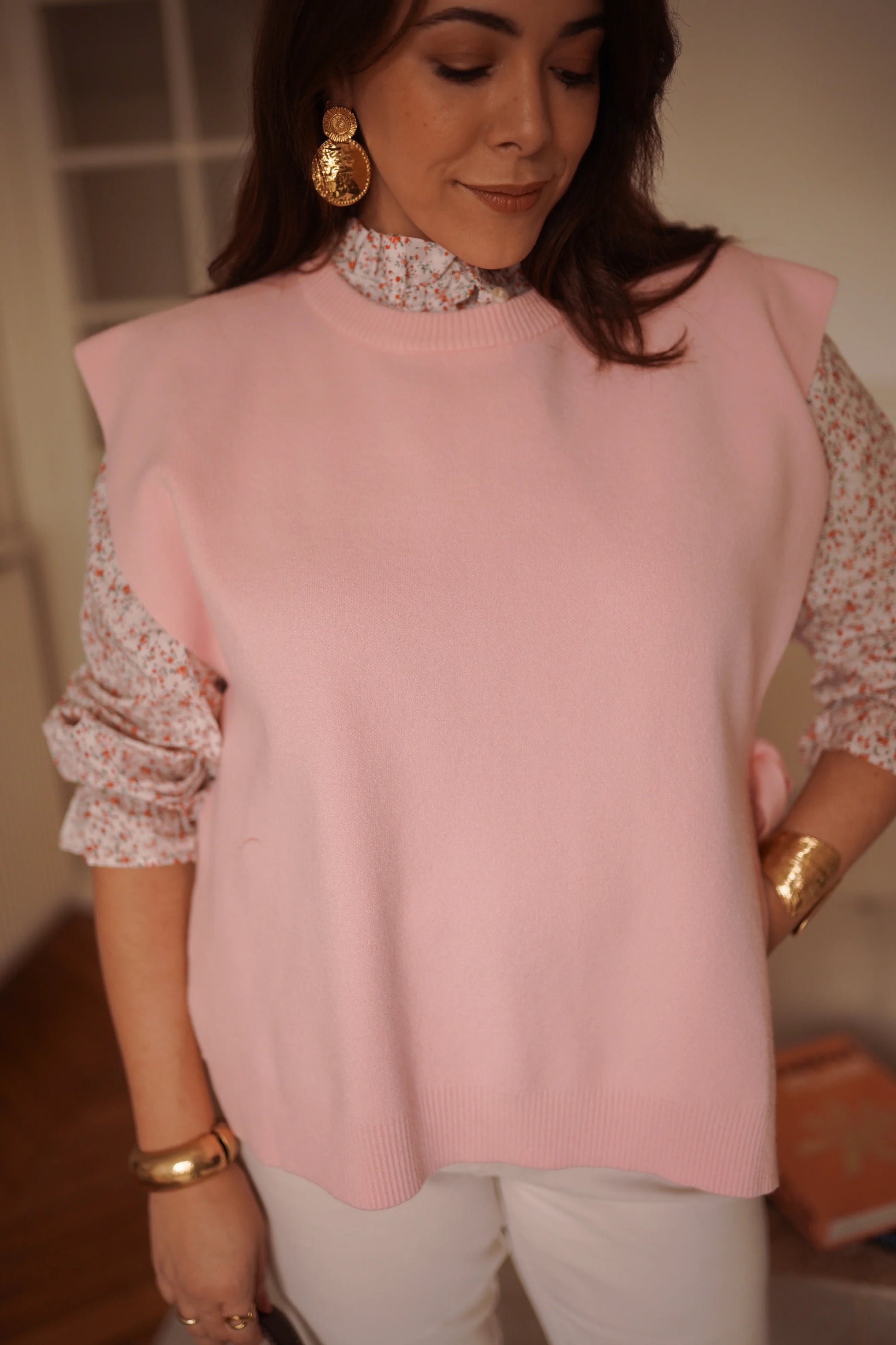 Pull Aliénor rose - Curvy - Margothe