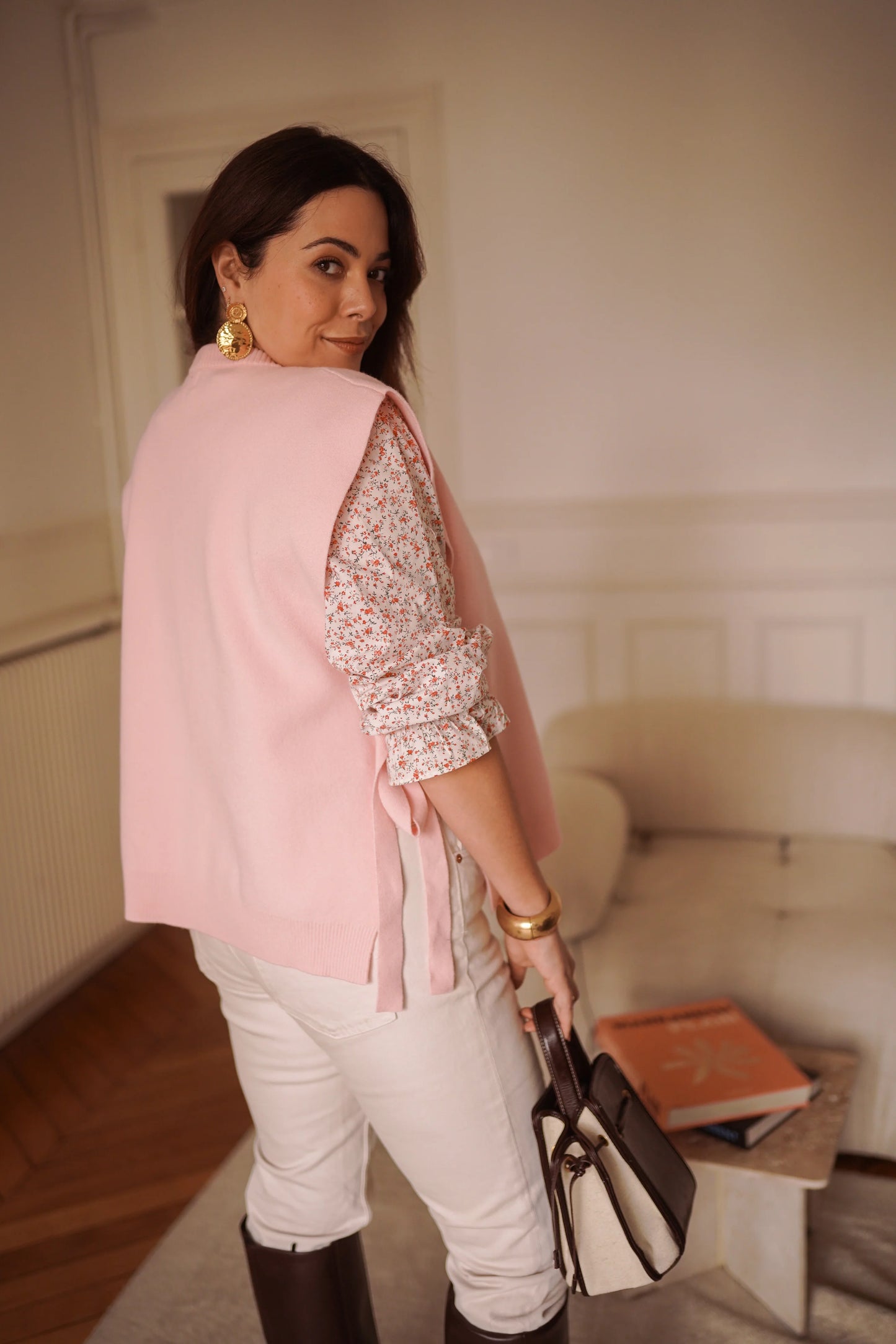 Pull Aliénor rose - Curvy - Margothe
