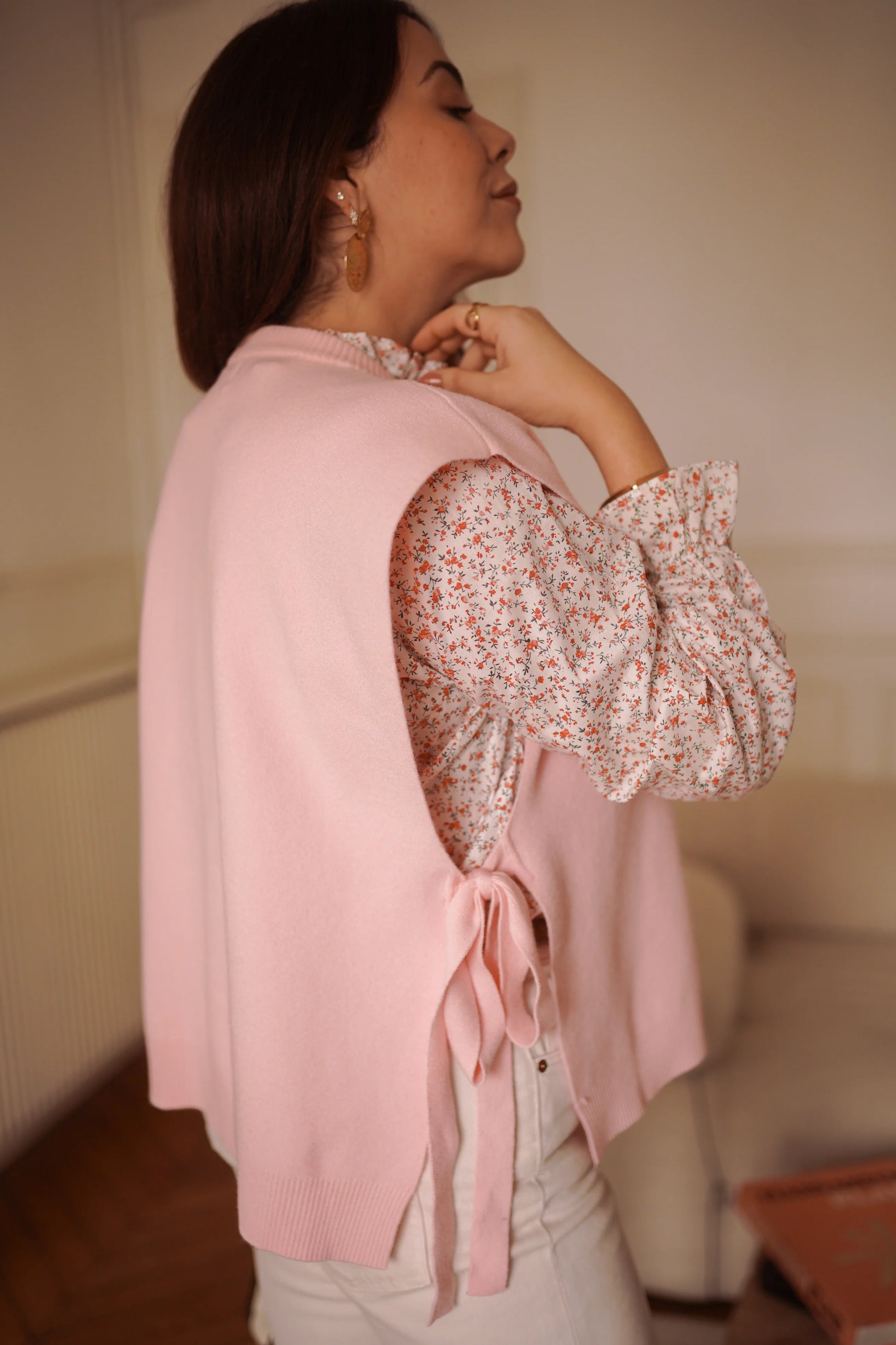 Pull Aliénor rose - Curvy - Margothe