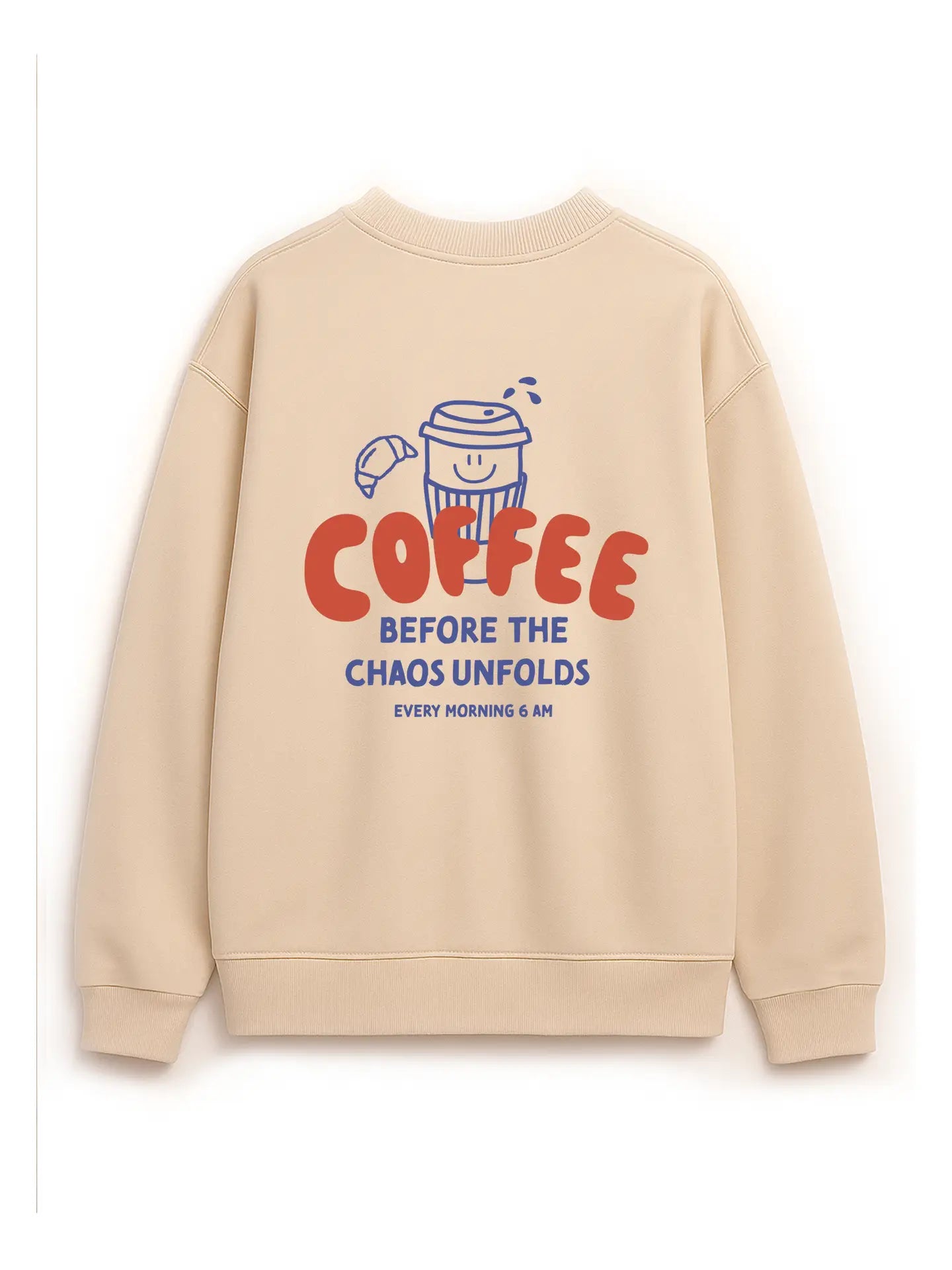Sweat Coffee before chaos beige (adulte)