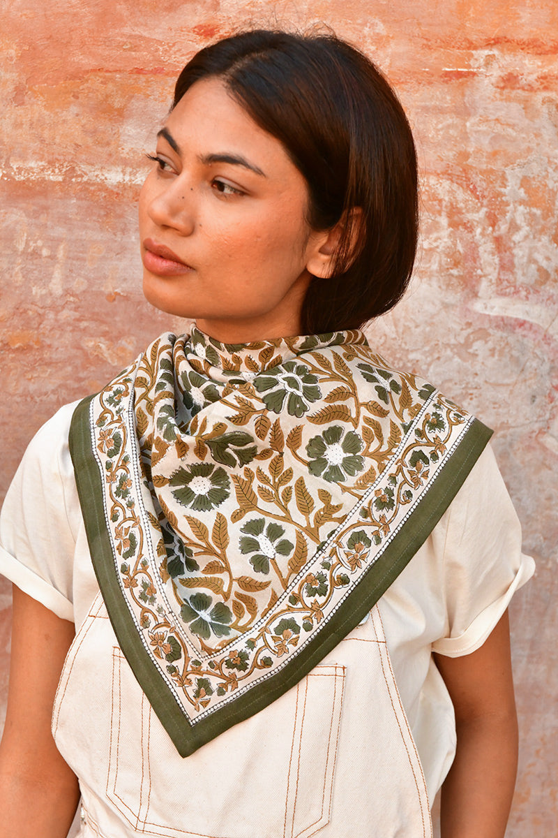 Grand foulard N°115 Vert