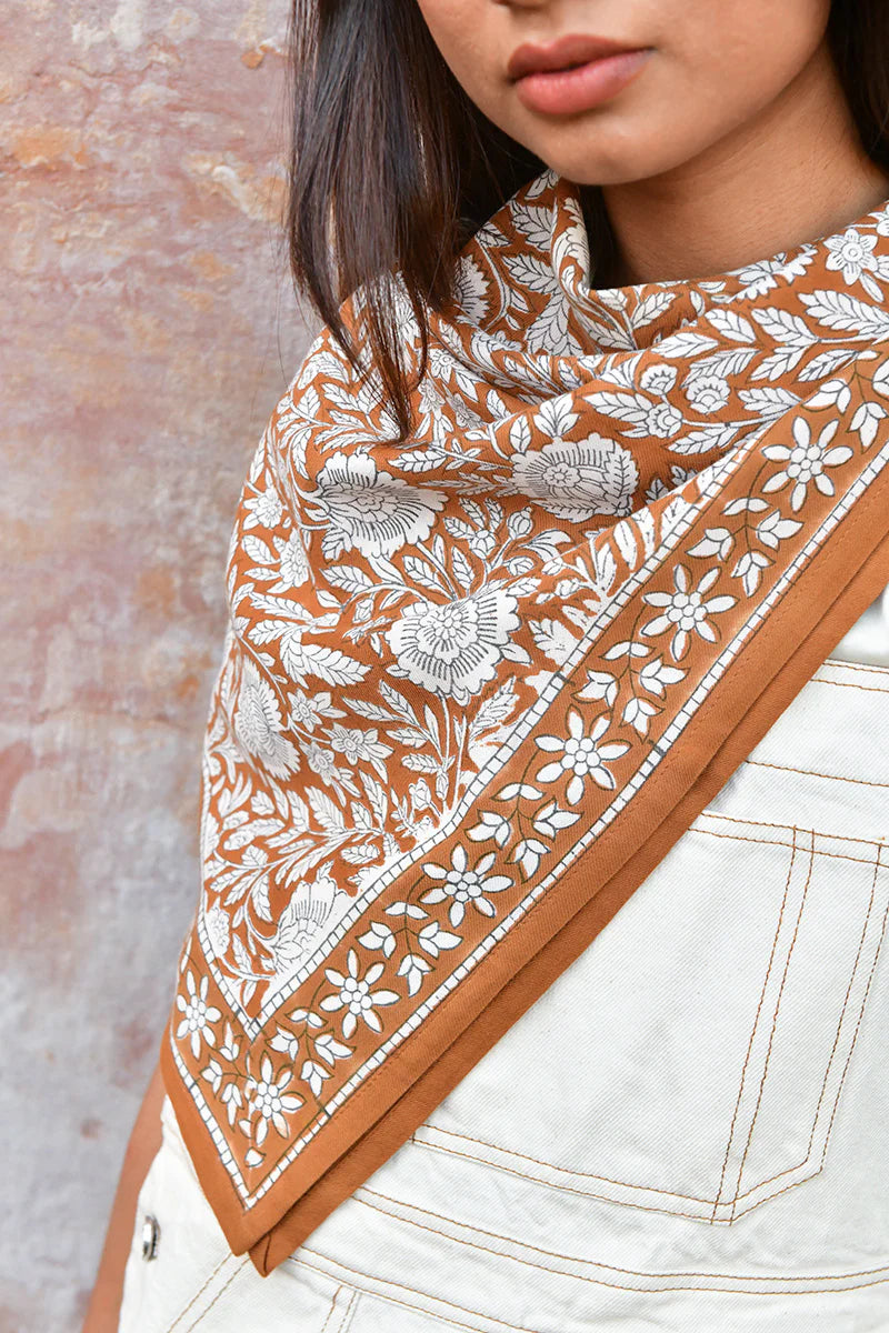 Grand foulard ANTIOCHE Havane - Byzantine - Margothe