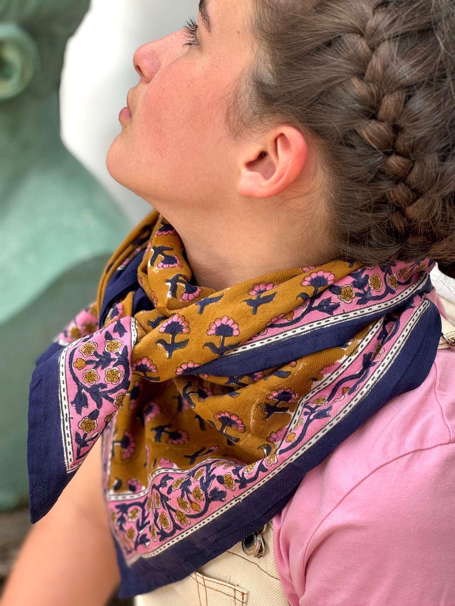 Grand foulard SÉLÉNÉ Fauve