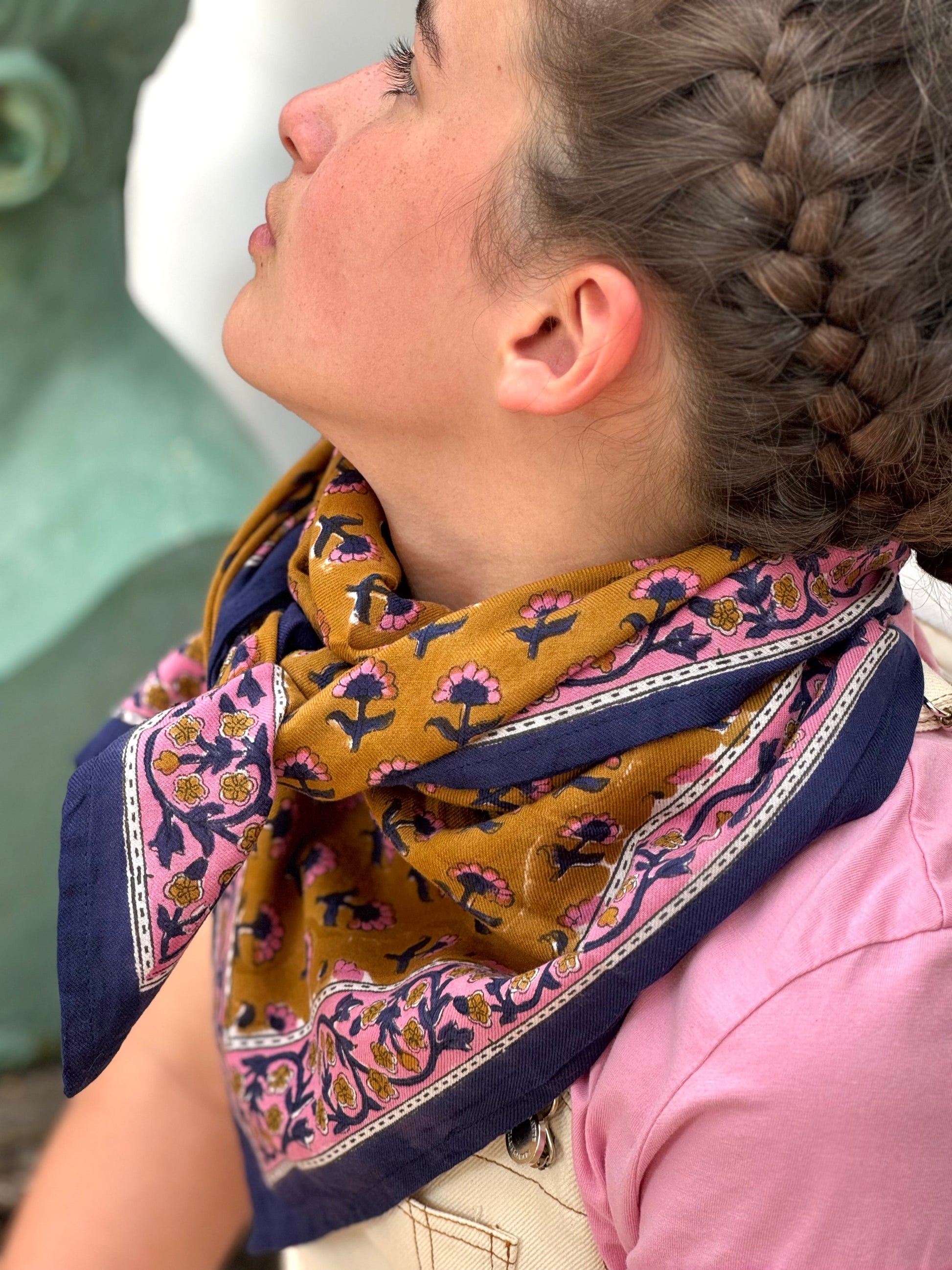 Grand foulard SÉLÉNÉ Fauve