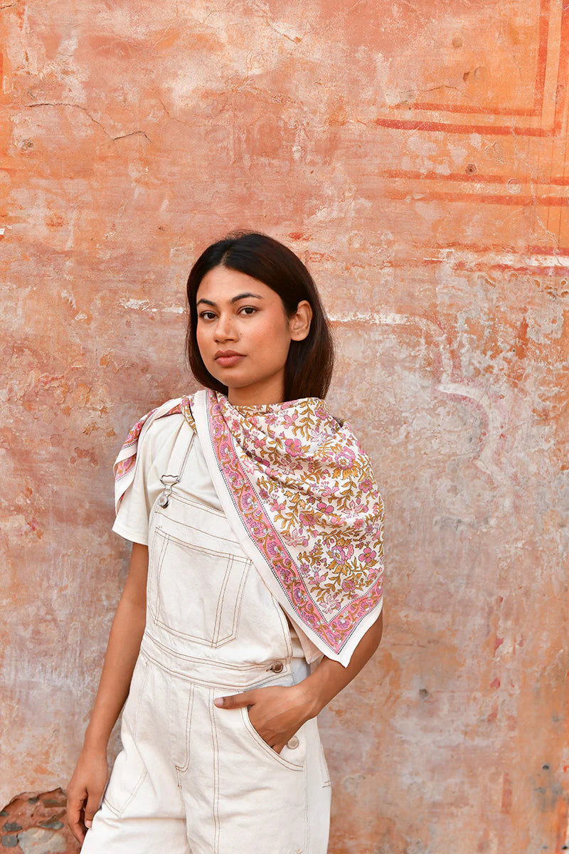 Grand Foulard Calypso ecru - Byzantine - Margothe
