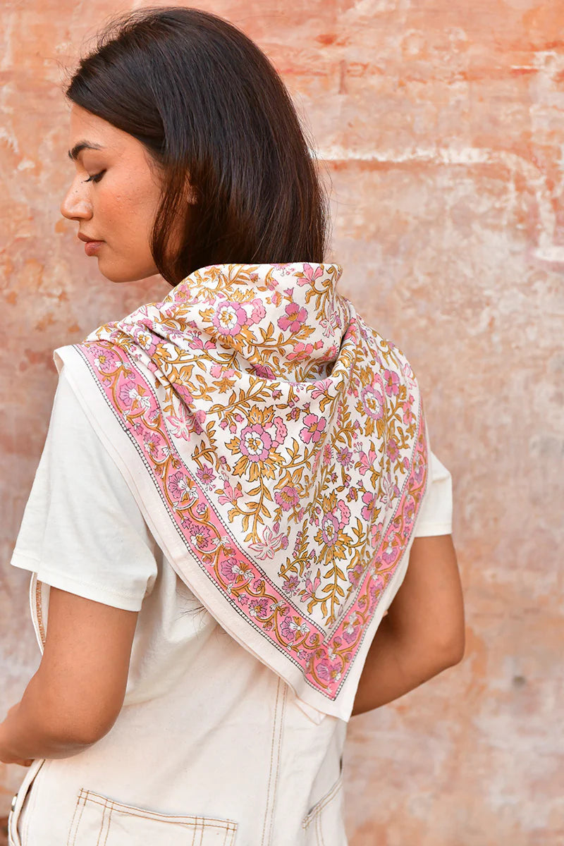 Grand Foulard Calypso ecru - Byzantine - Margothe