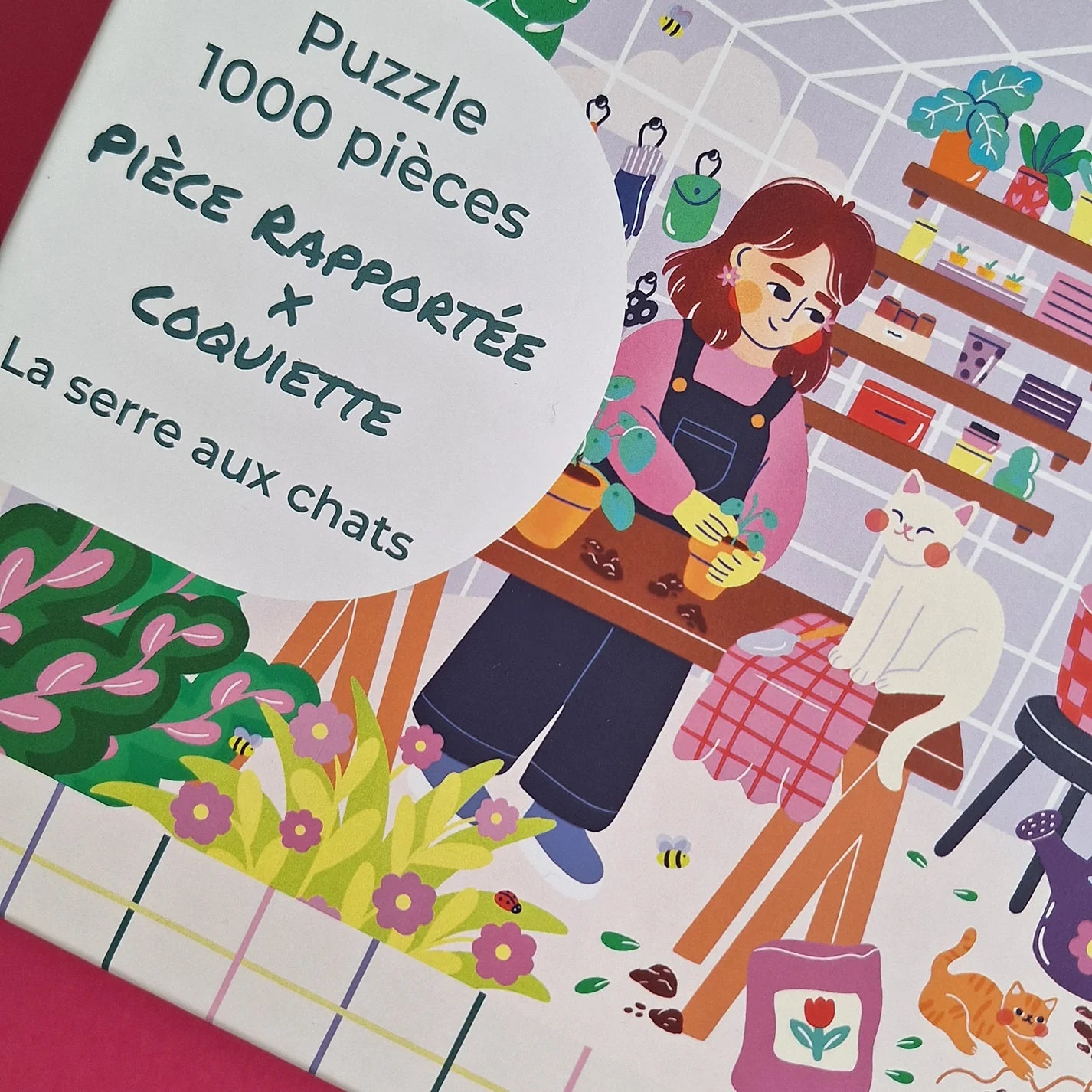 Puzzle 1000 pièces - La serre aux chats - Margothe