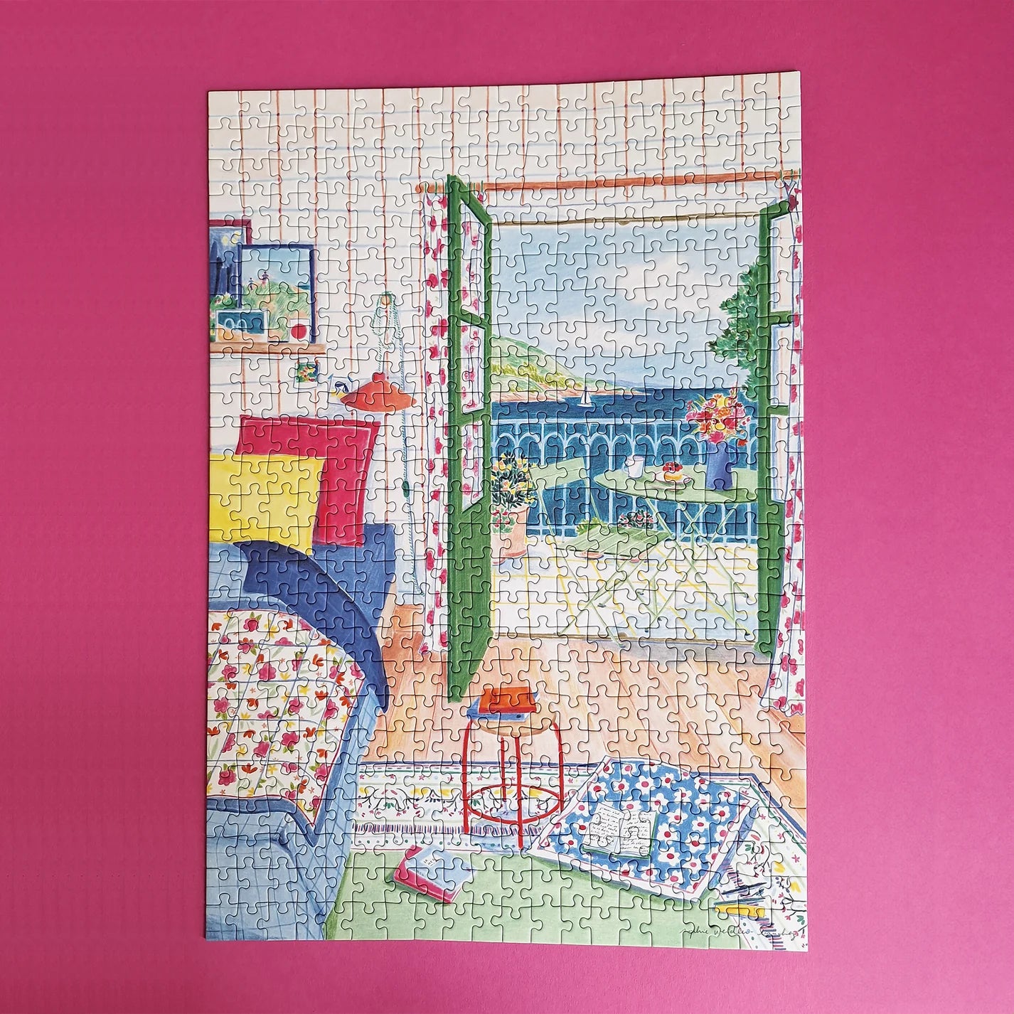 Puzzle 500 pièces - Par la fenêtre, la mer - Margothe